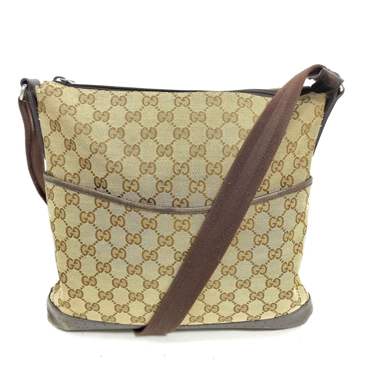 Gucci Brown Canvas Crossbody Style 2