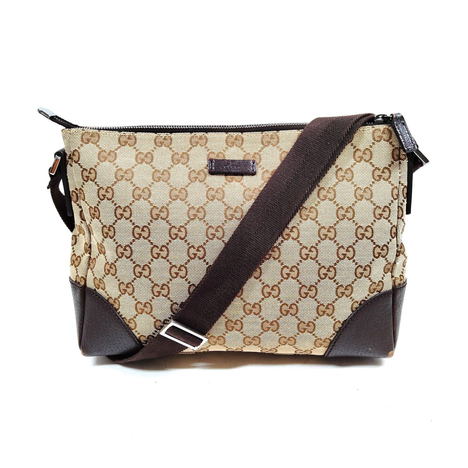 Gucci Brown Canvas Crossbody Style 1