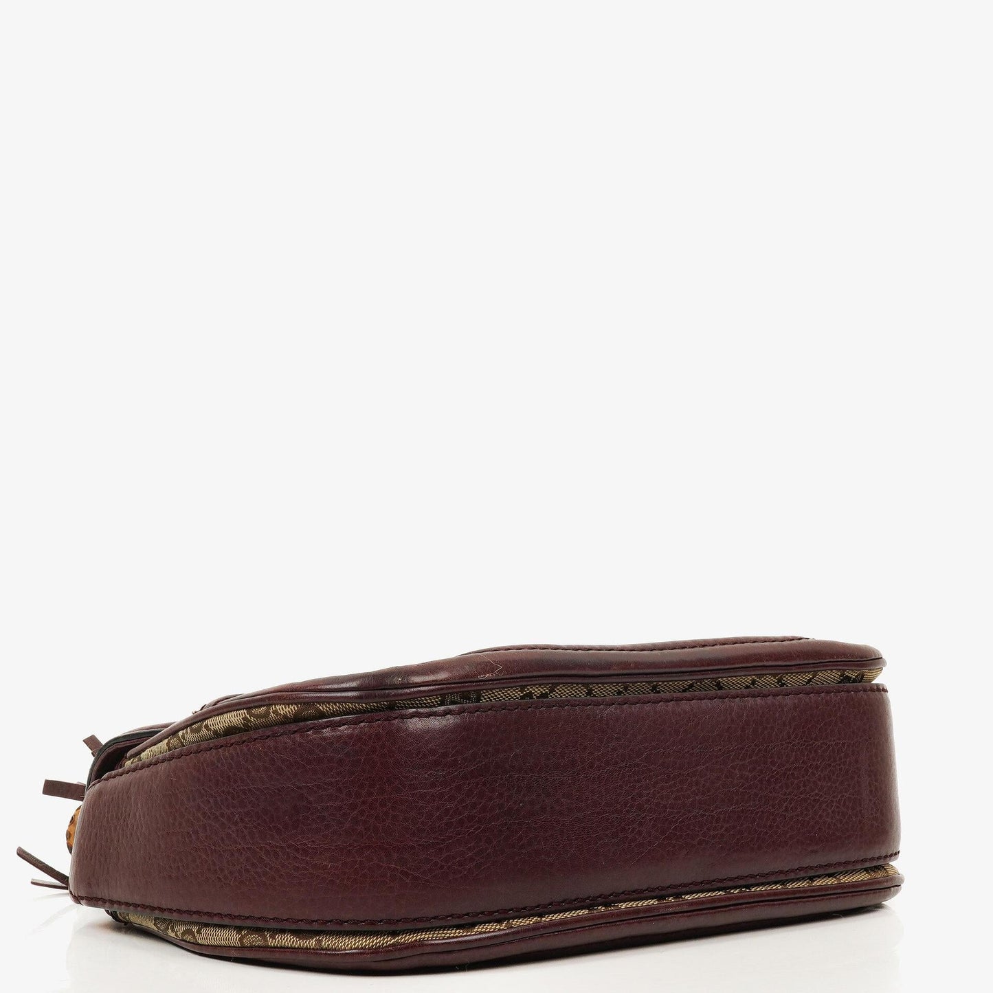 Gucci Brown GG Canvas Medium New Convertible Bamboo Top Handle Bag