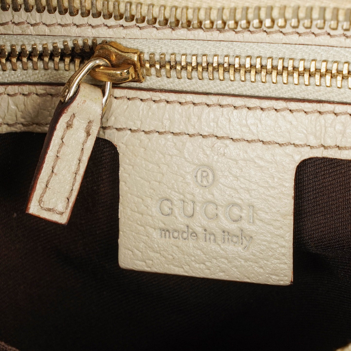 Gucci Charmy Beige GG Canvas Hobo Bag