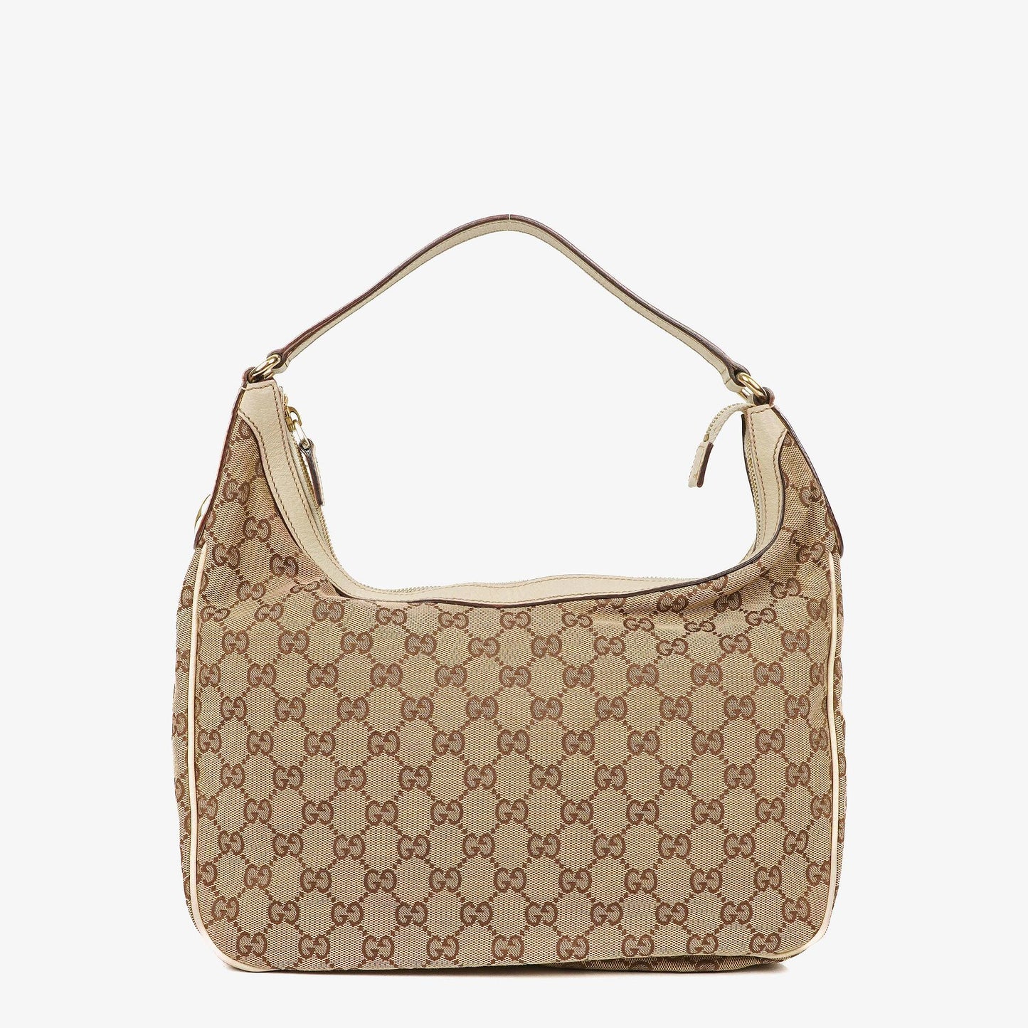 Gucci Charmy Beige GG Canvas Hobo Bag