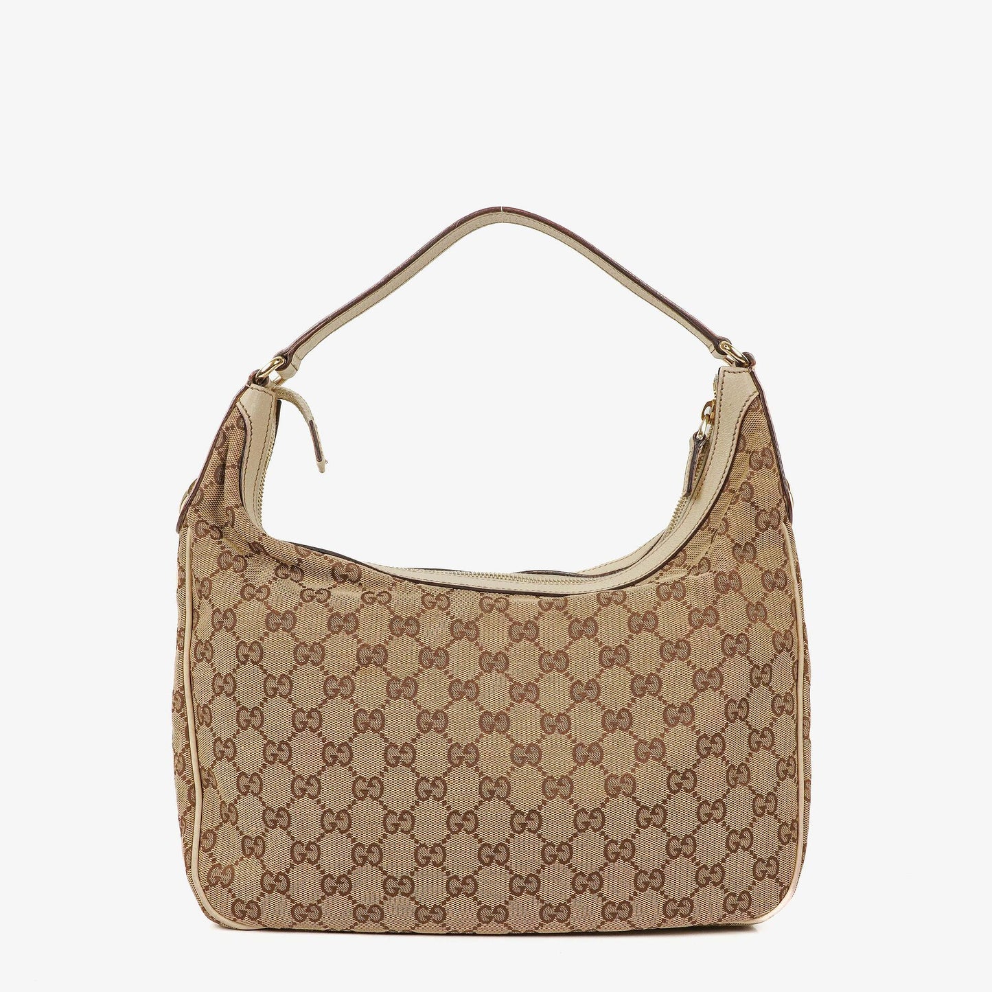 Gucci Charmy Beige GG Canvas Hobo Bag