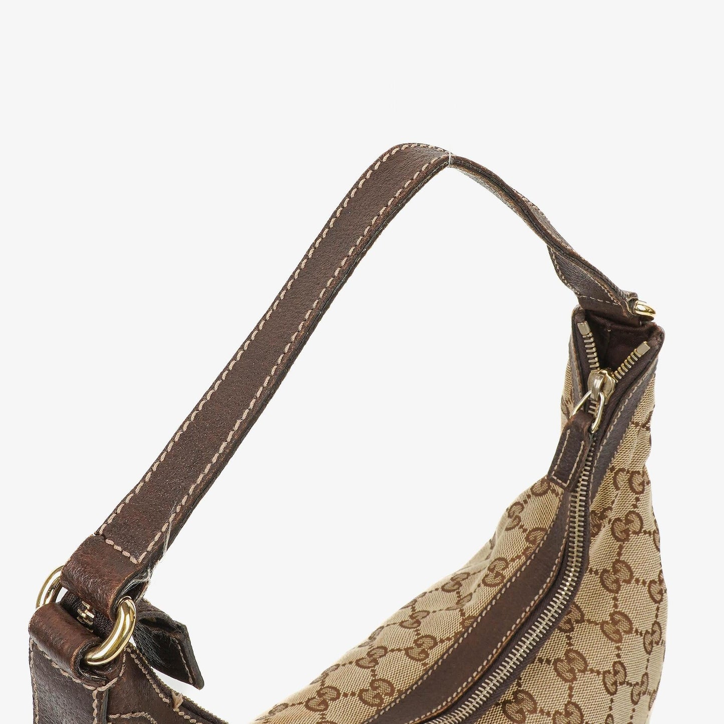 Gucci Charmy Beige GG Canvas Hobo Bag