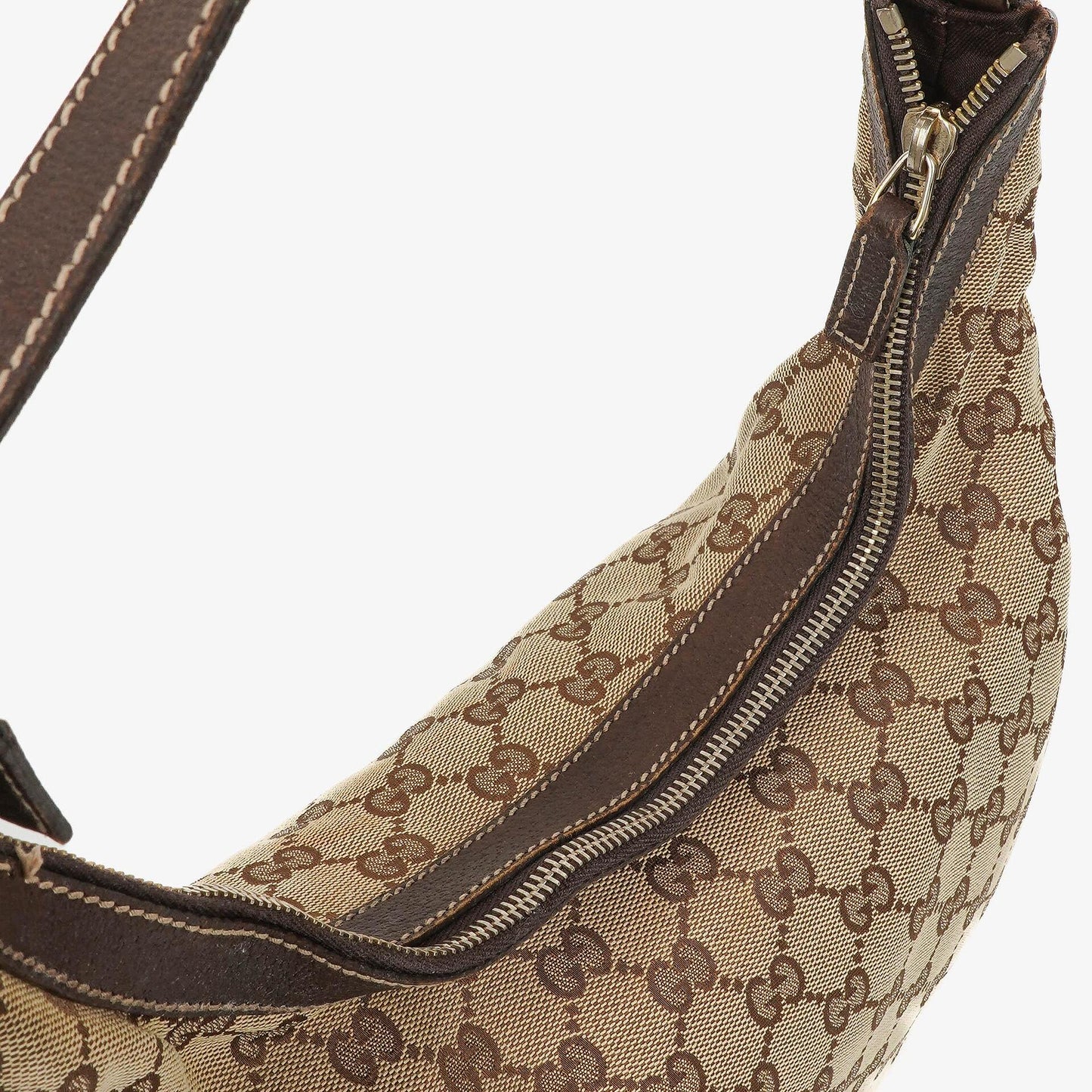 Gucci Charmy Beige GG Canvas Hobo Bag