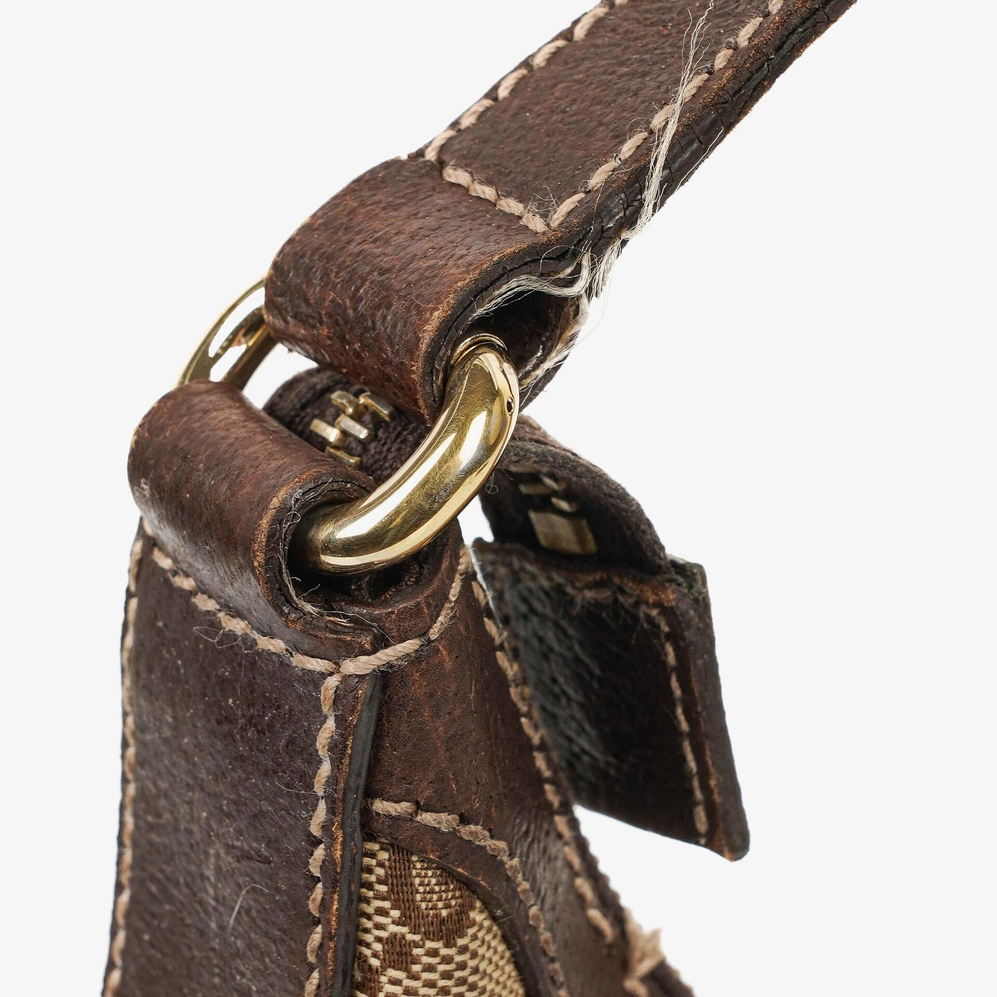 Gucci Charmy Beige GG Canvas Hobo Bag