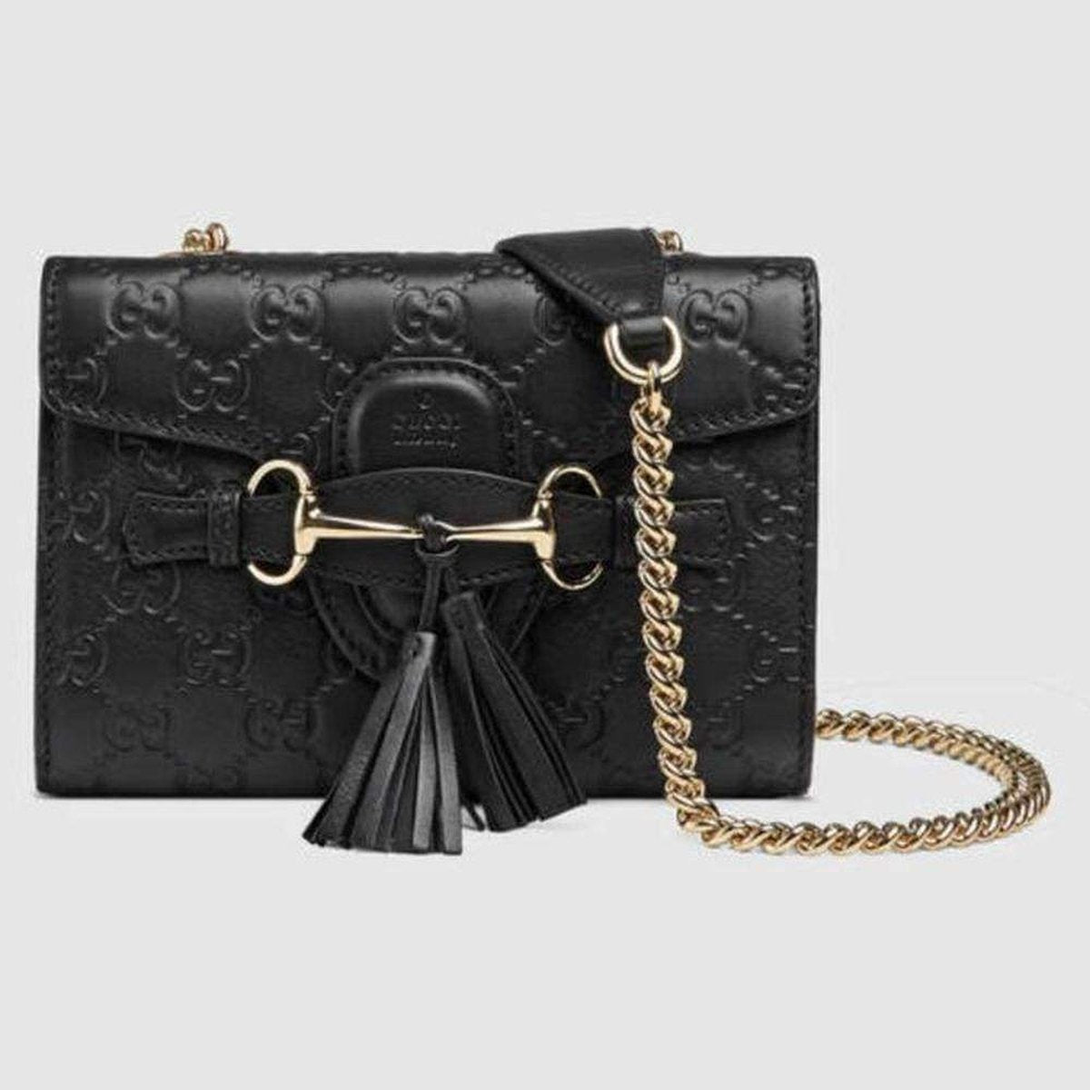 Gucci Monogram Chain Leather Crossbody