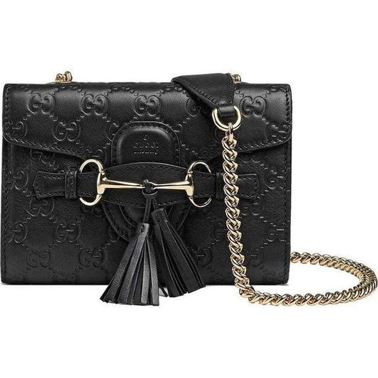 Gucci Monogram Chain Leather Crossbody