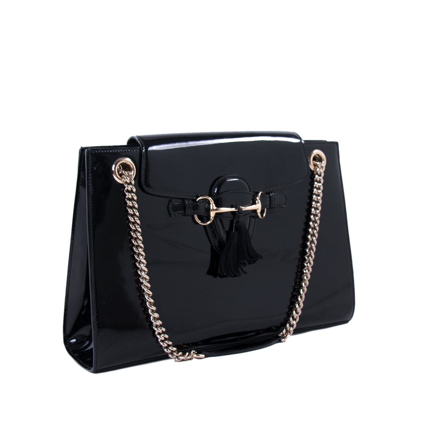 Gucci Leather Patent Leather Shoulder Bag Style 1