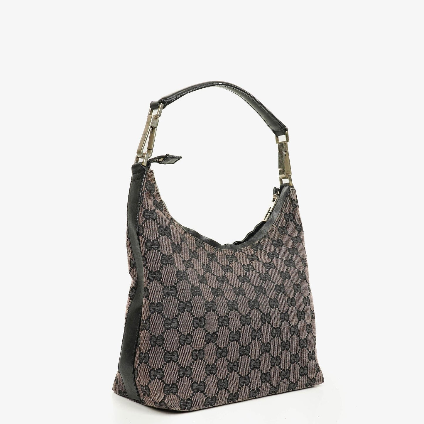 Gucci GG Canvas And Leather Shoulder Hobo Bag
