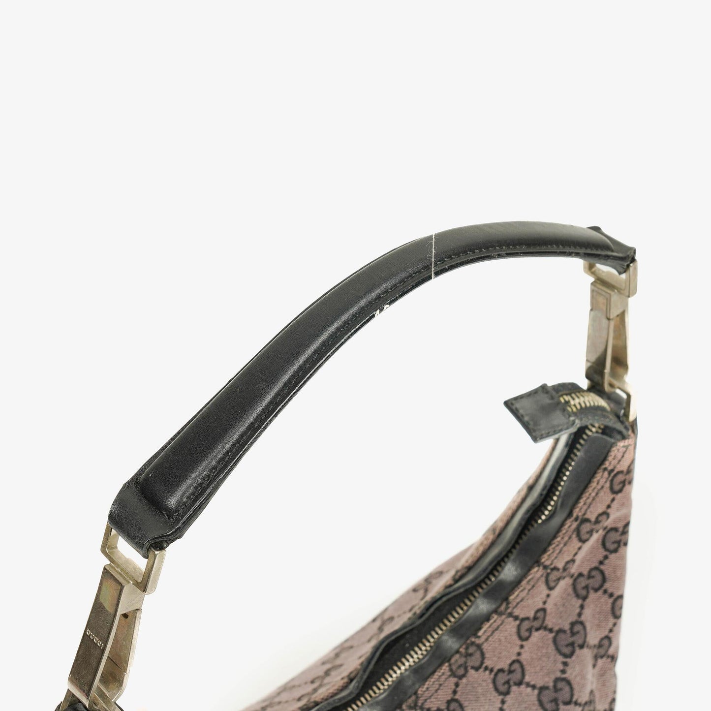 Gucci GG Canvas And Leather Shoulder Hobo Bag