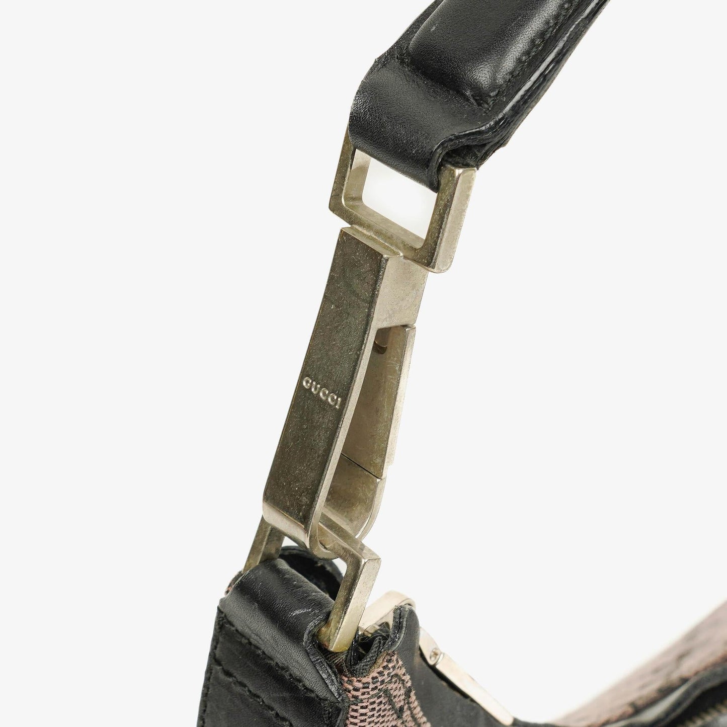 Gucci GG Canvas And Leather Shoulder Hobo Bag