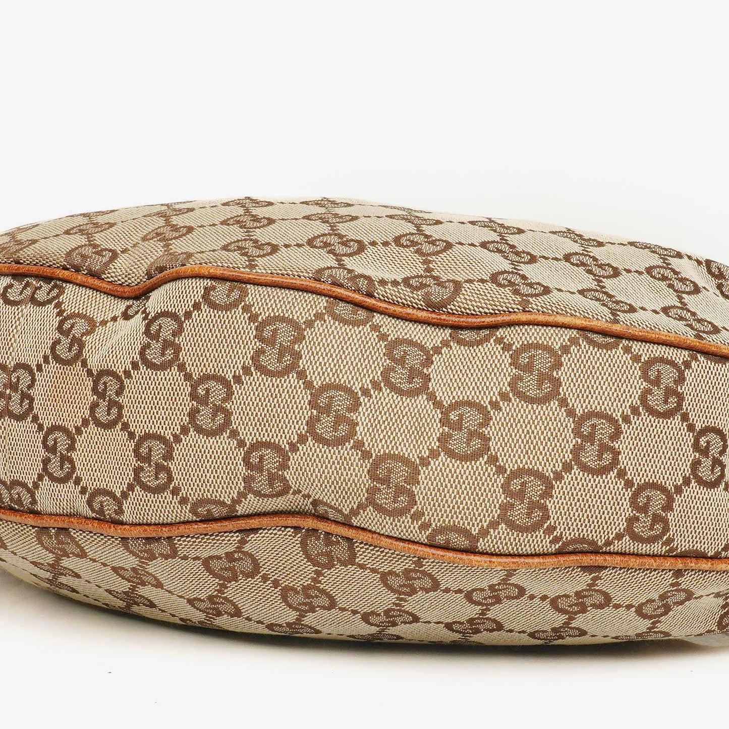 Gucci GG Canvas Bamboo Ring Hobo Bag