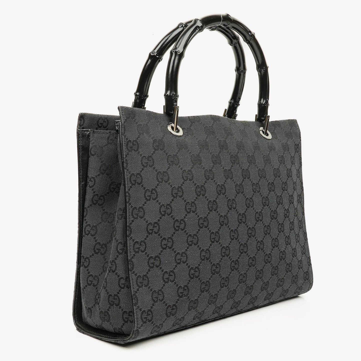 Gucci GG Canvas Bamboo Top Handle Tote Bag