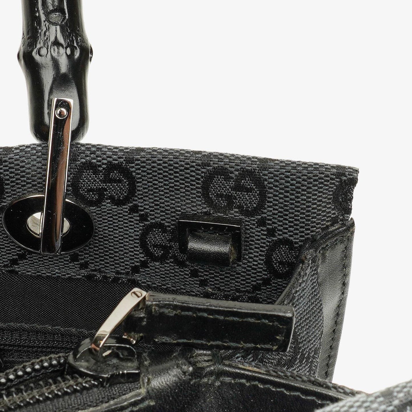 Gucci GG Canvas Bamboo Top Handle Tote Bag
