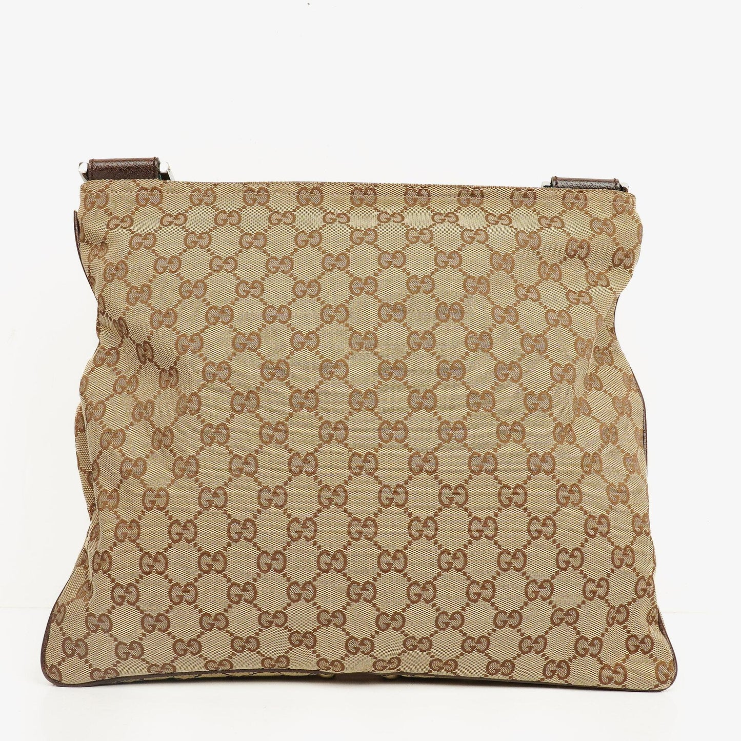 Gucci GG Canvas Double Pocket Web Messenger Bag
