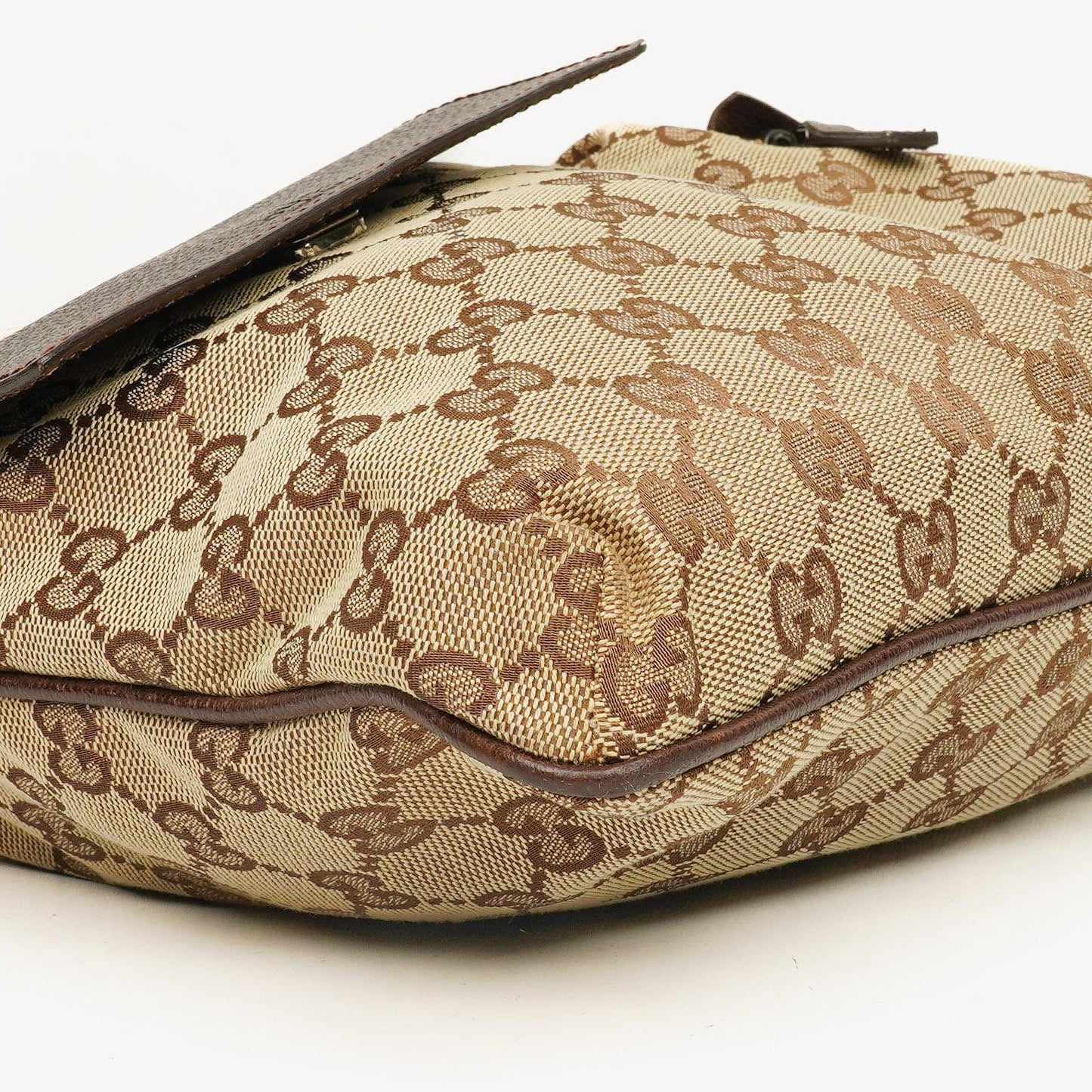 Gucci GG Canvas Double Pocket Web Messenger Bag