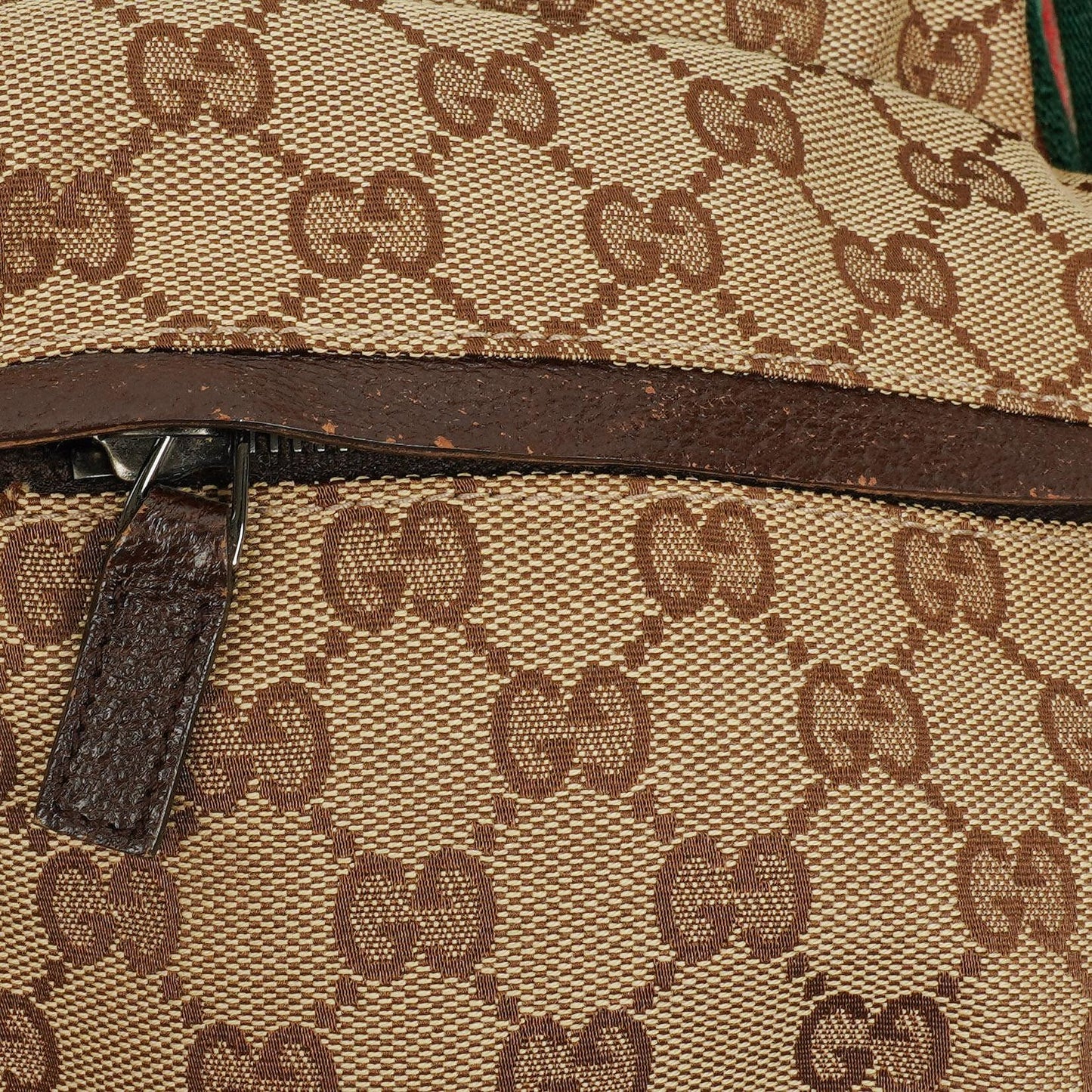 Gucci GG Canvas Double Pocket Web Messenger Bag