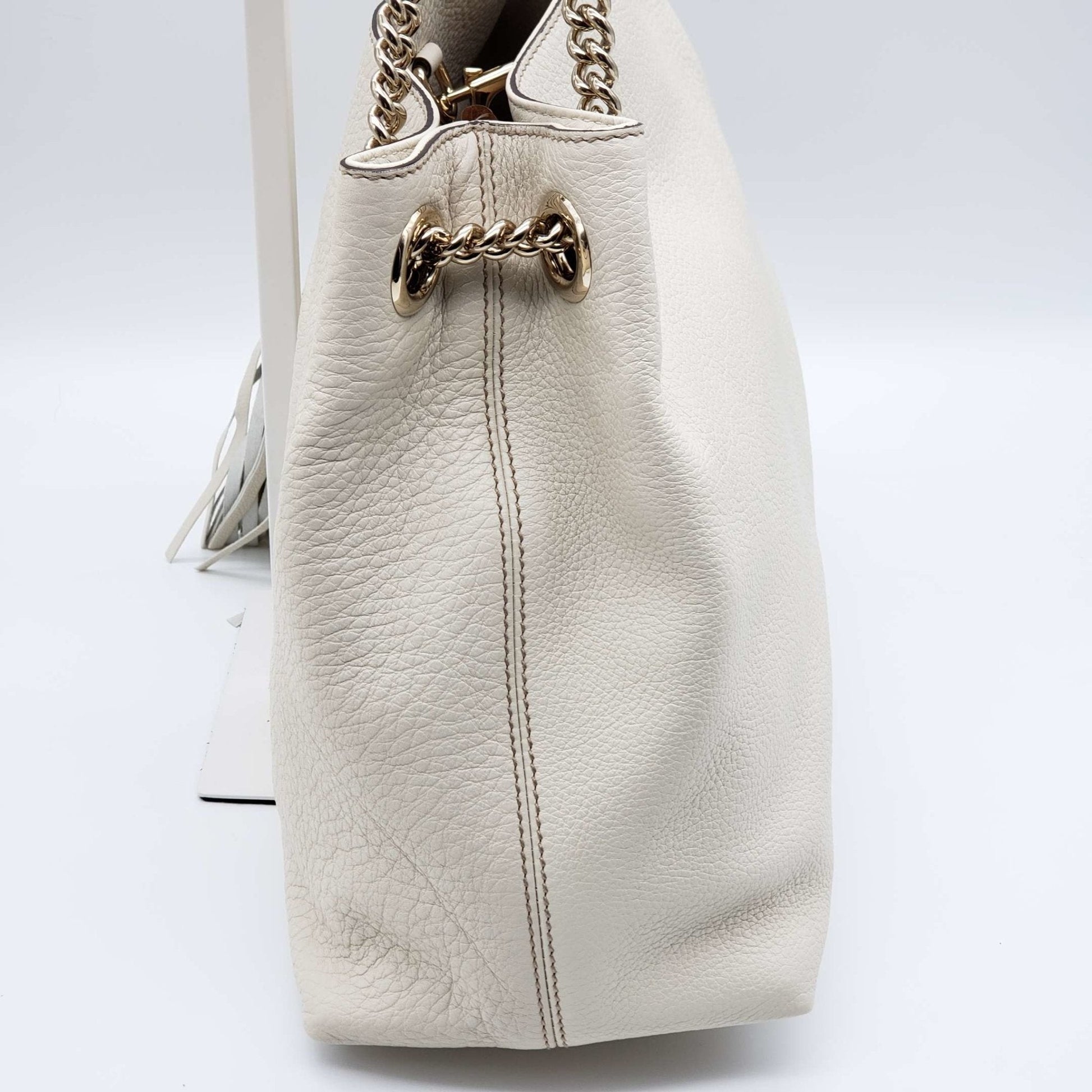 Gucci Soho White Chain Shoulder Bag