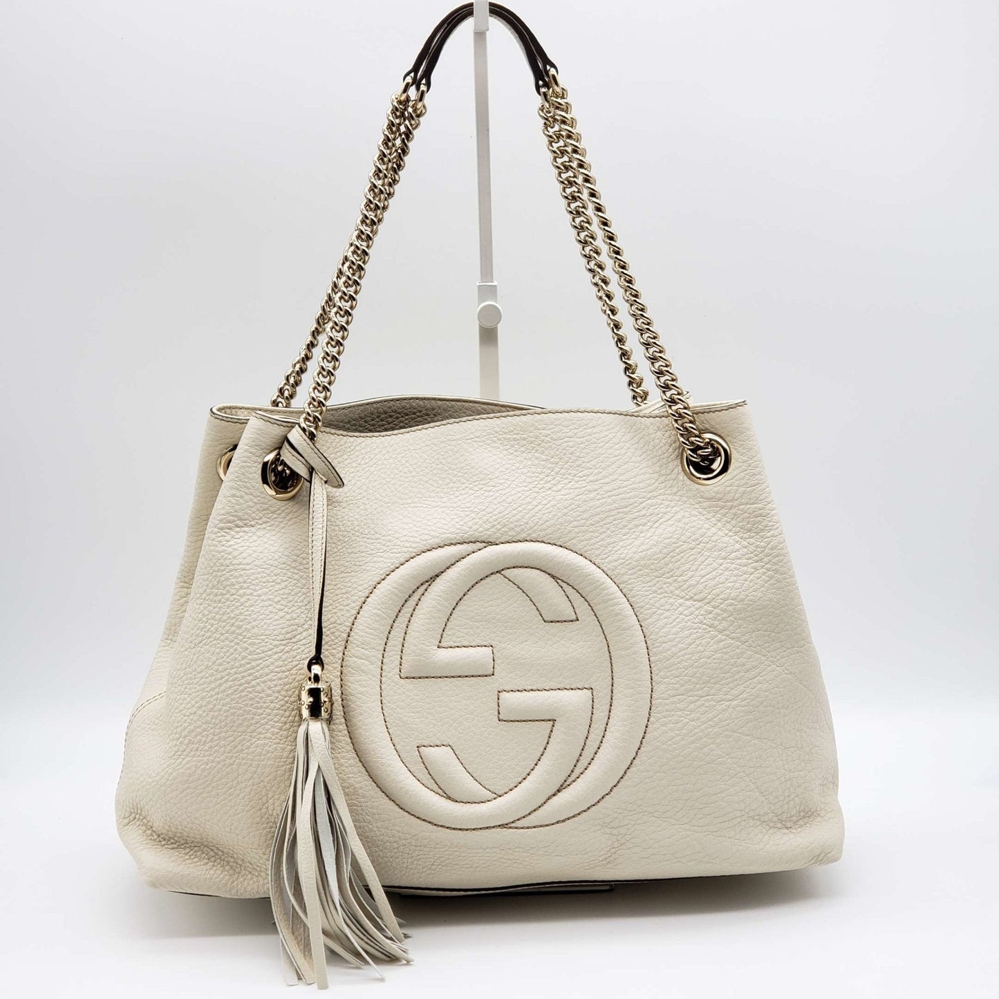 Gucci Soho White Chain Shoulder Bag