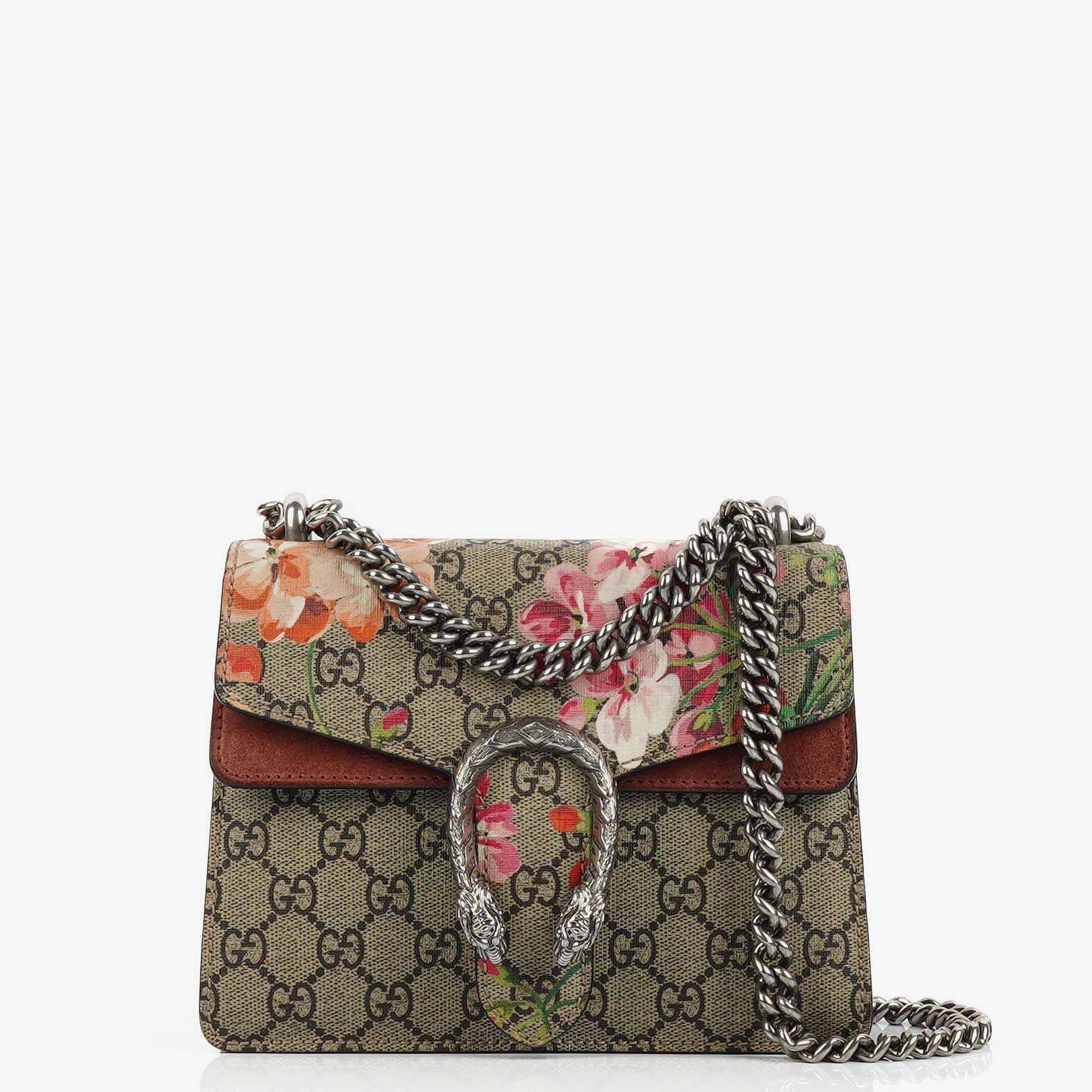 Gucci GG Supreme Monogram Blooms Mini Dionysus Shoulder Bag