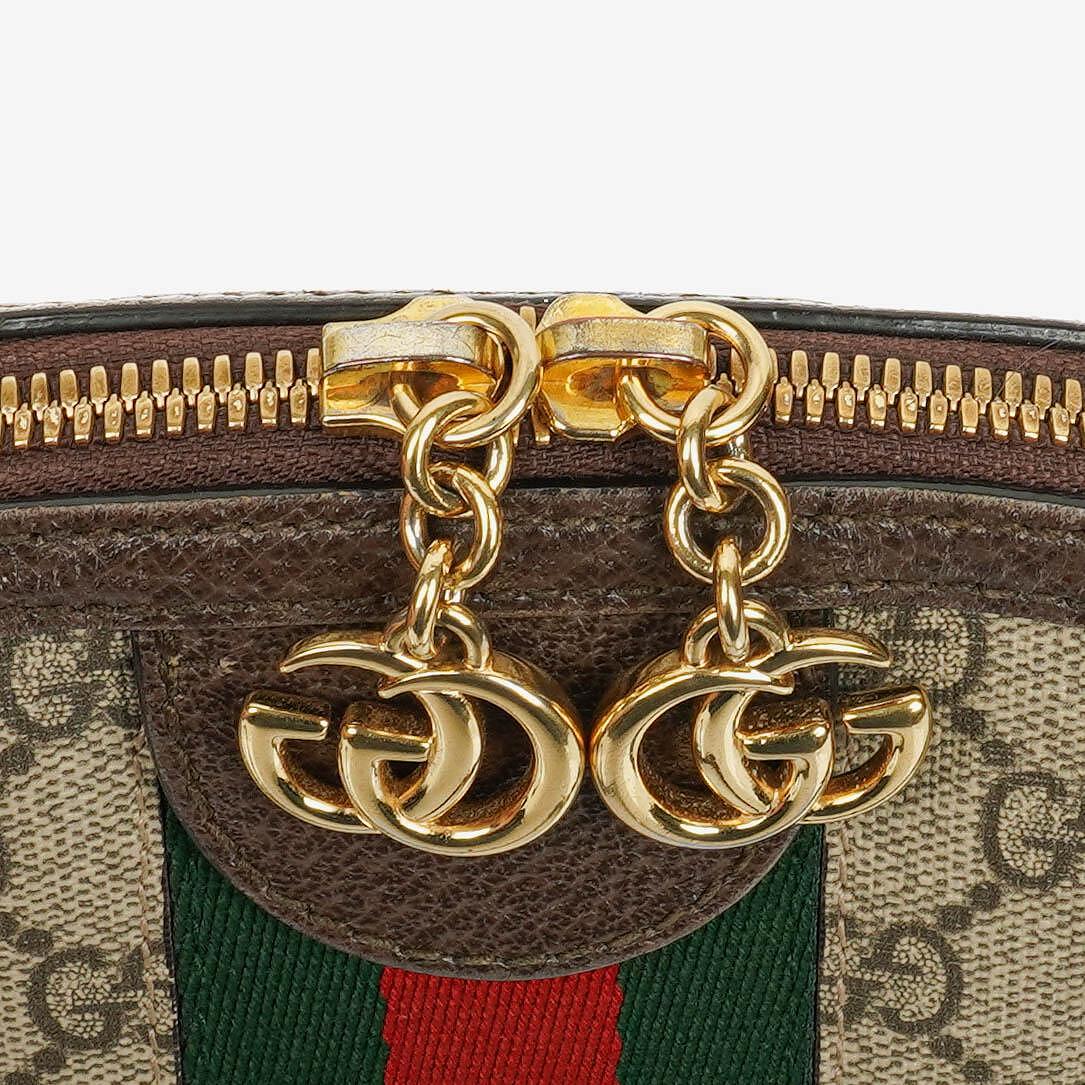 Gucci GG Supreme Monogram Small Dome Ophidia Rounded Top Shoulder Bag