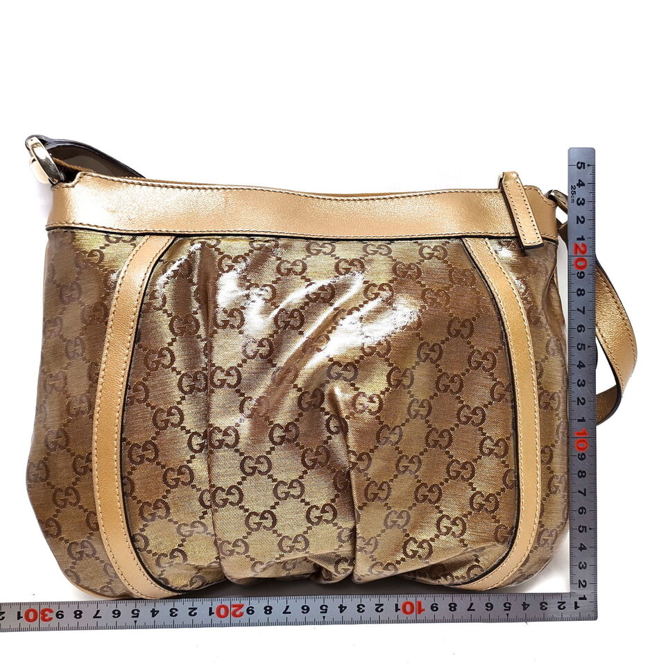 Gucci Gold Canvas Crossbody