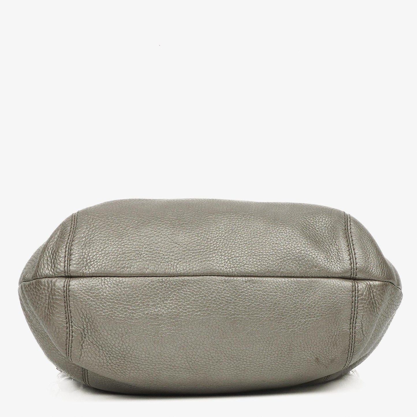 Gucci Grey Pebbled Calfskin Horsebit Hobo
