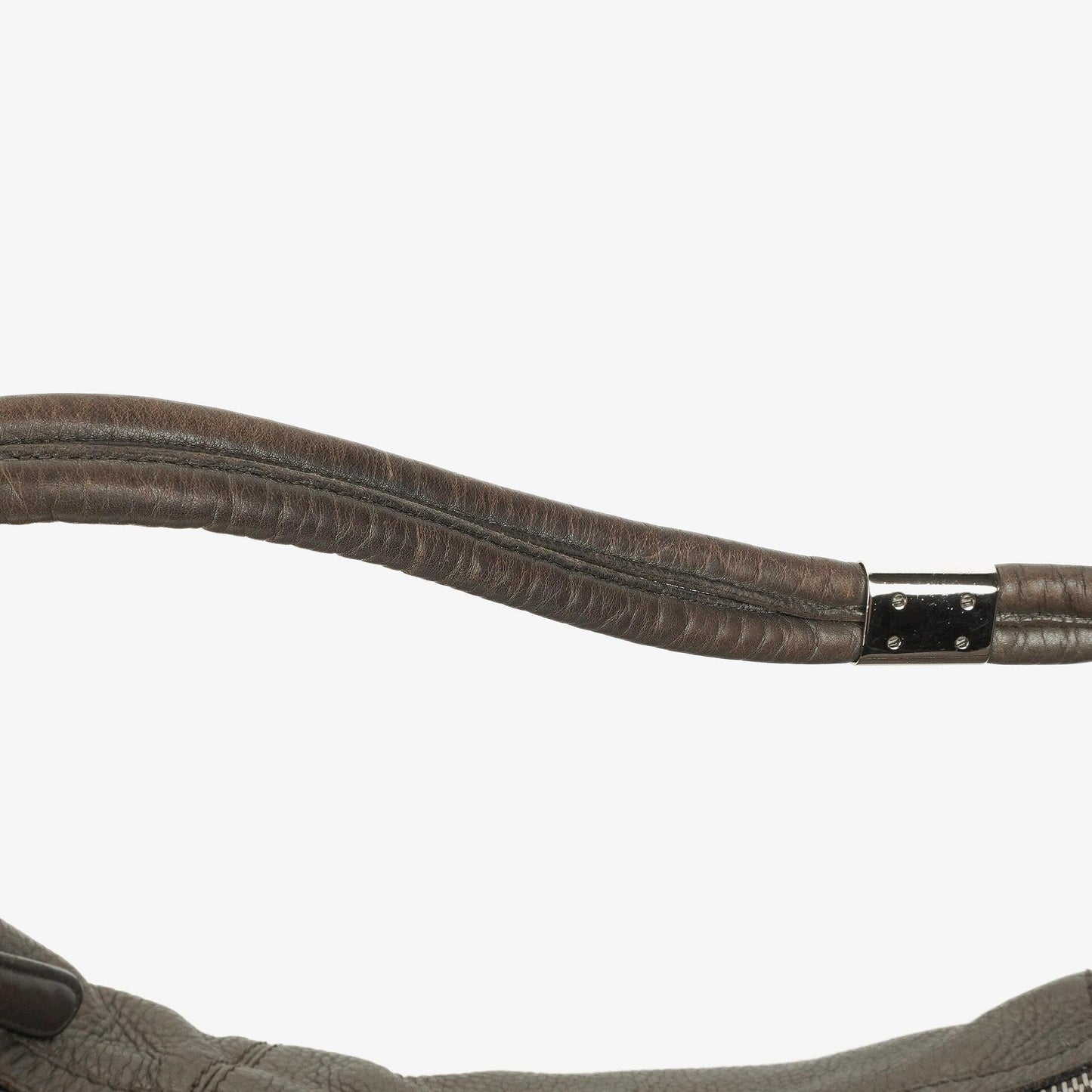 Gucci Grey Pebbled Calfskin Horsebit Hobo