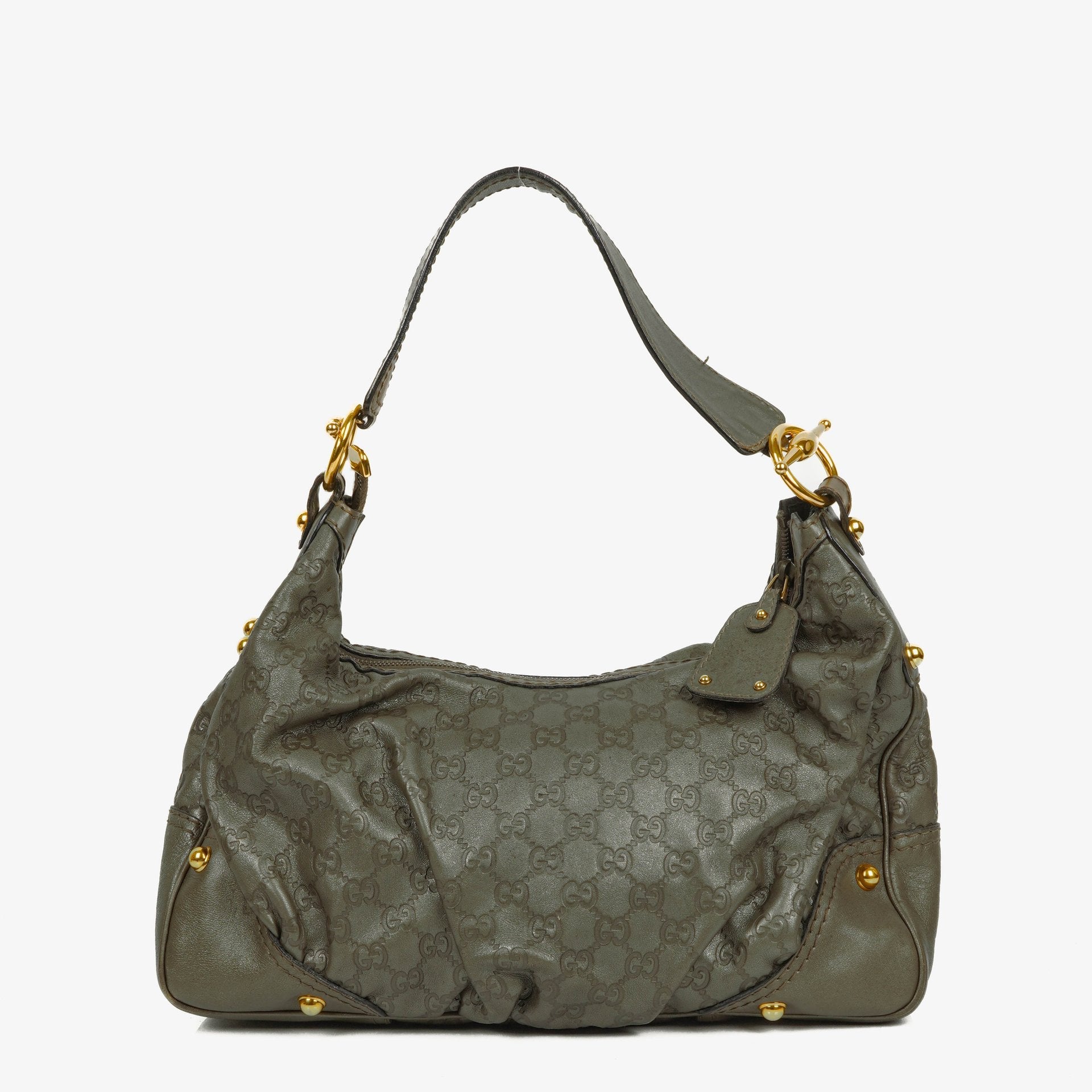 Gucci Guccissima Jokey Leather Hobo Bag