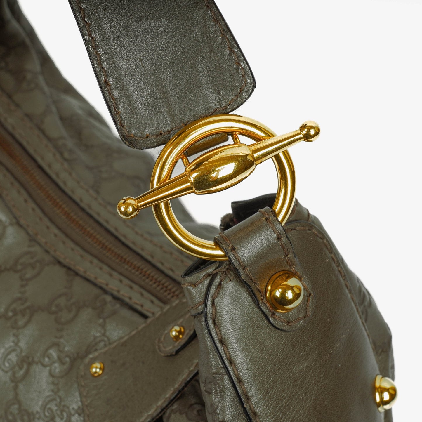 Gucci Guccissima Jokey Leather Hobo Bag