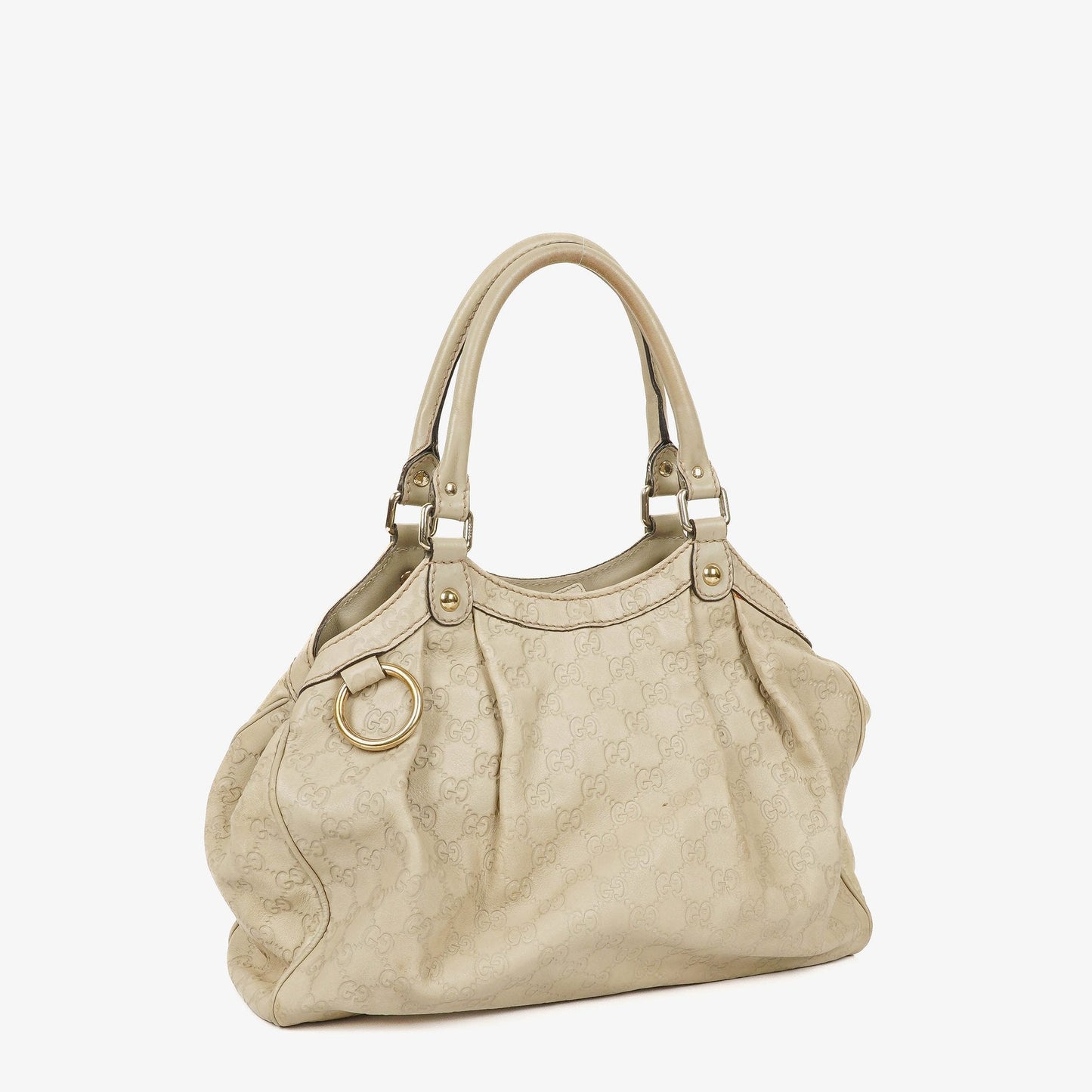 Gucci Guccissima Neutral Leather Suckey Hobo Bag
