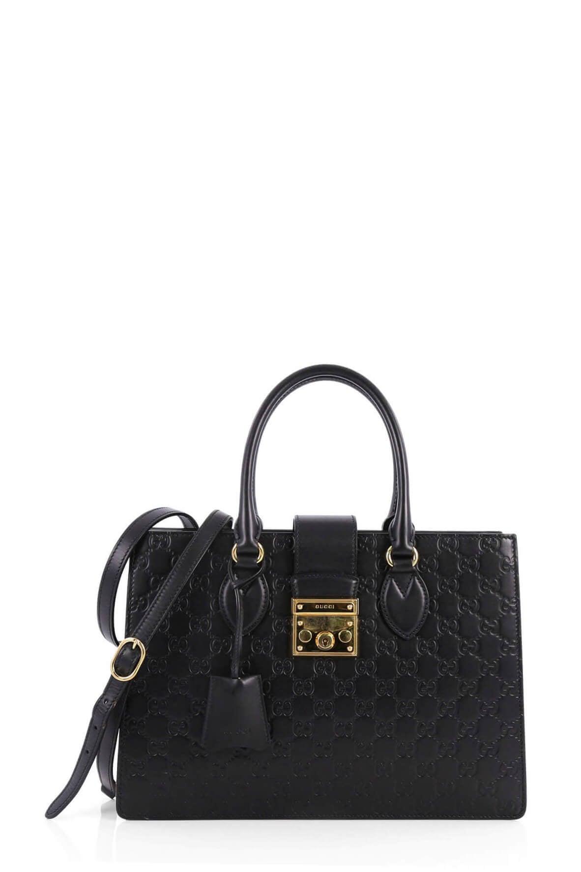 Gucci Guccissima Black Leather Tote Style 3