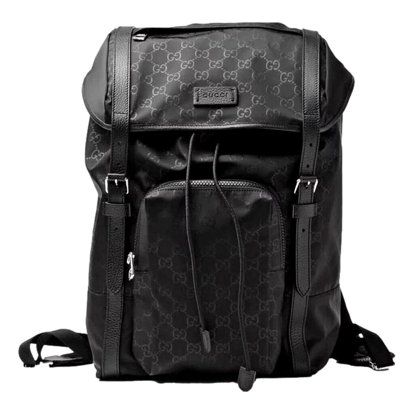Gucci Monogram Nylon Leather Top Handle Crossbody