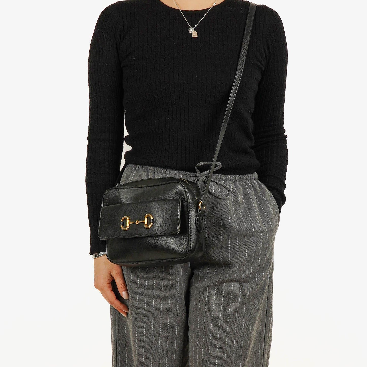 Gucci Horsebit 1955 Black Crossbody Bag