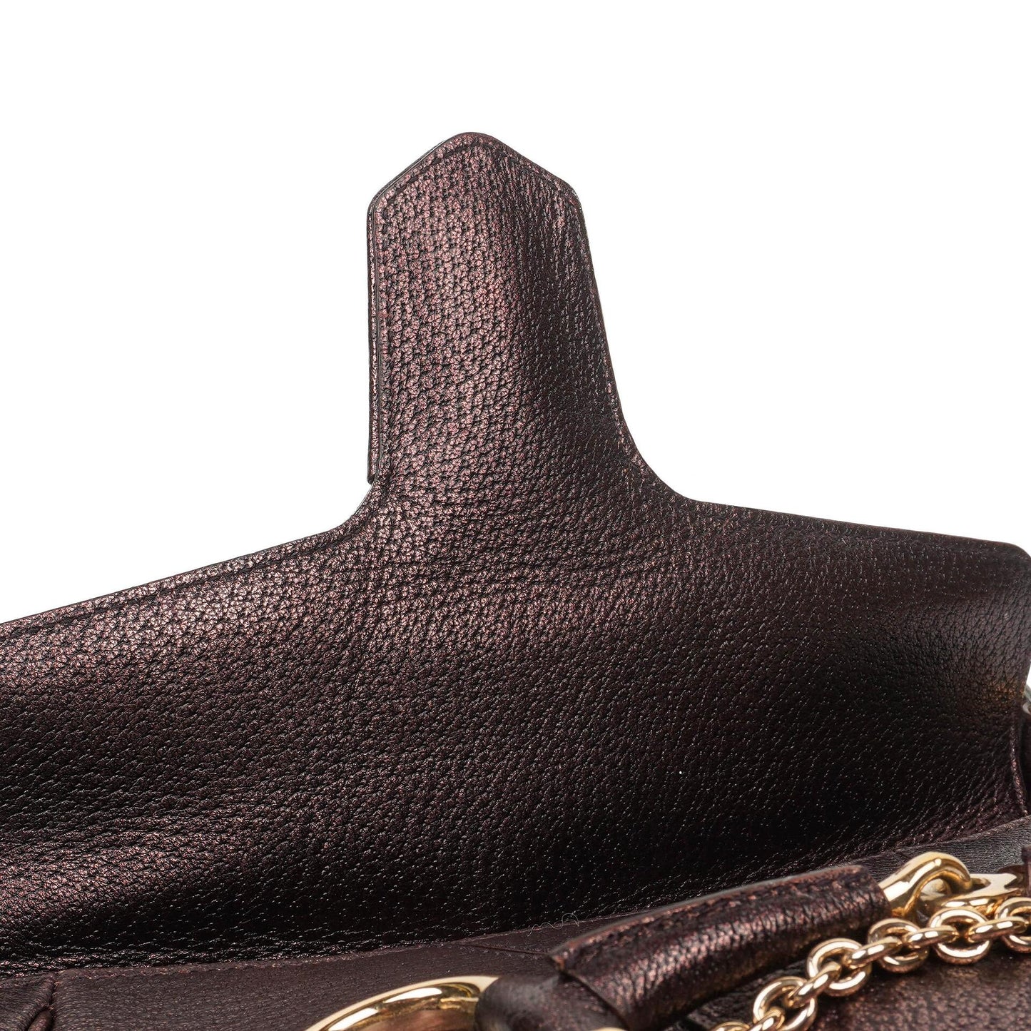 Gucci Horsebit Flap Purple Leather Shoulder Bag