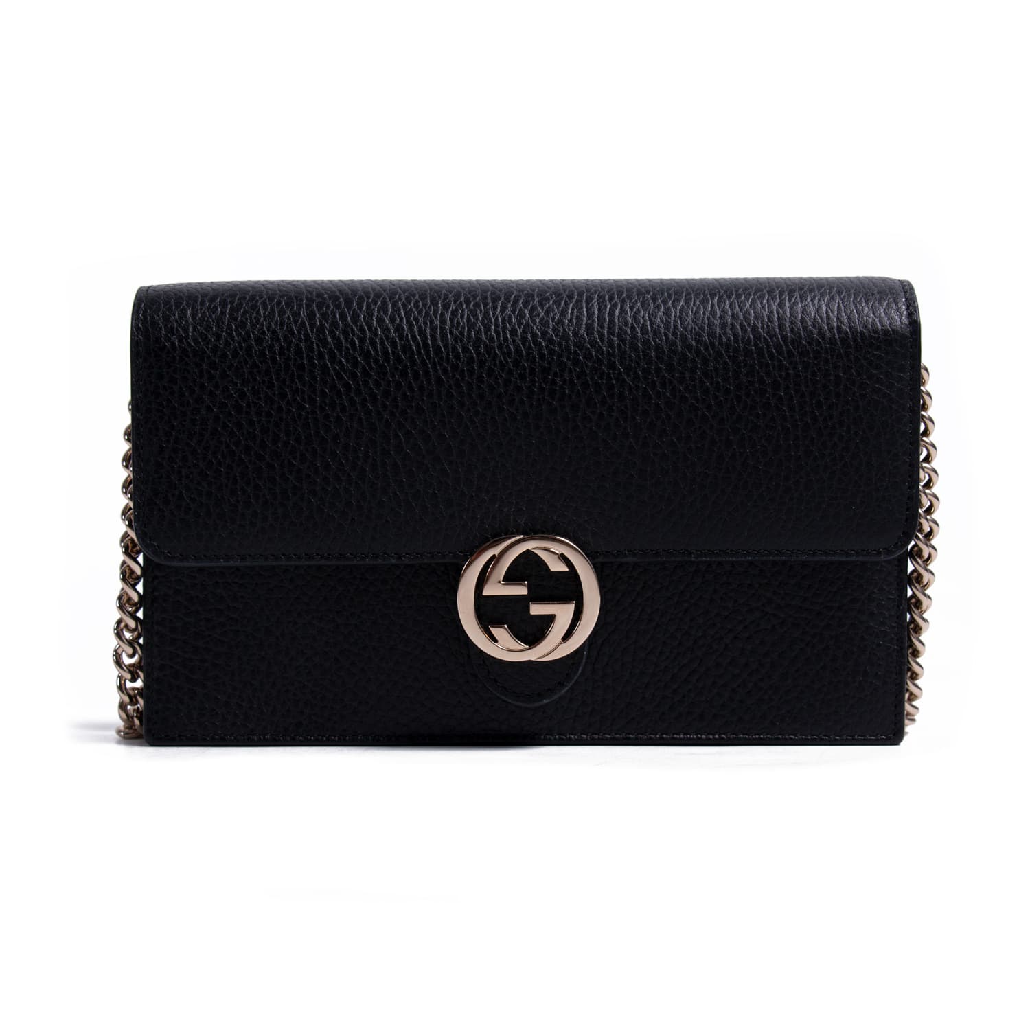 Gucci Interlocking G Leather Chain Crossbody Style 2