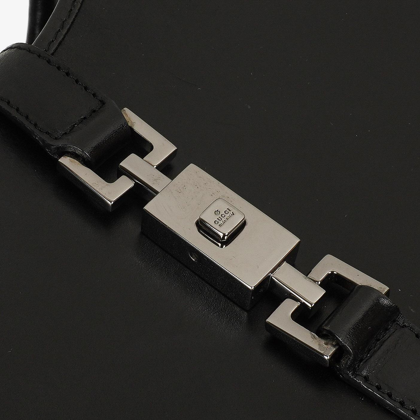 Gucci Jackie Bardot Black Leather Bag