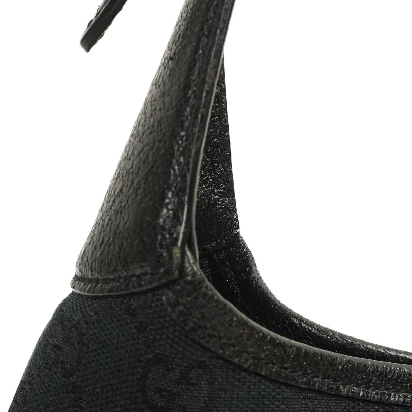 Gucci Jackie Medium Vintage Shoulder Bag Black/Dark Navy GG Canvas And Leather