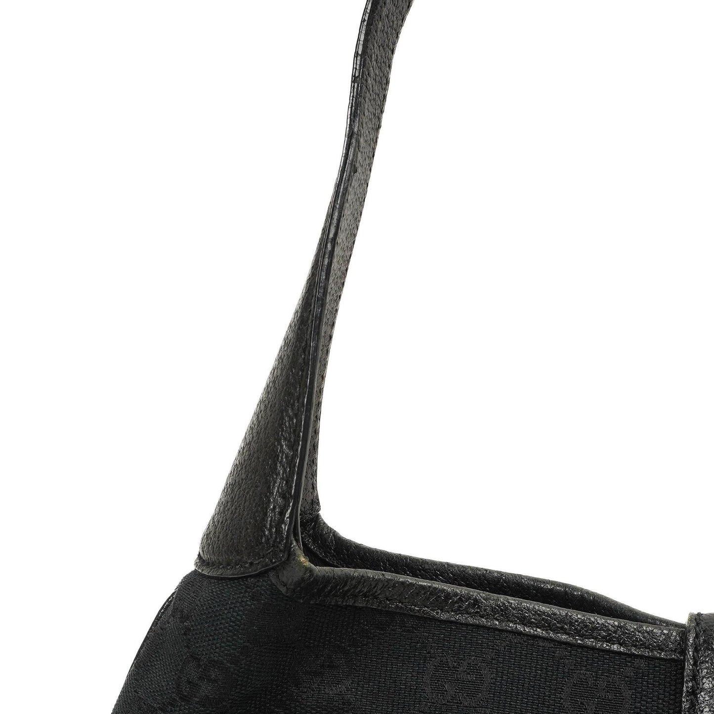 Gucci Jackie Medium Vintage Shoulder Bag Black/Dark Navy GG Canvas And Leather