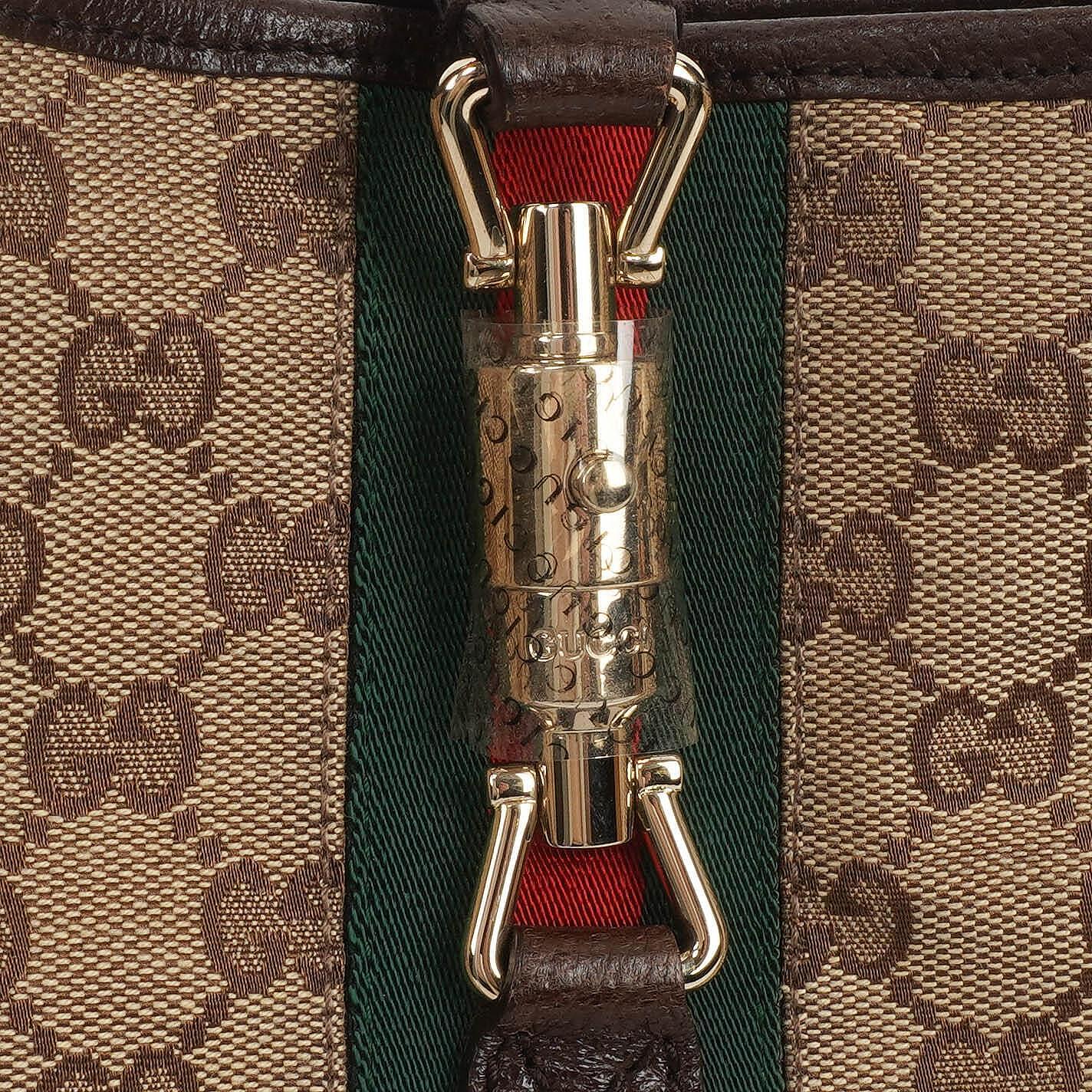 Gucci Jackie Small GG Brown Canvas And Leather Shoulder Bag