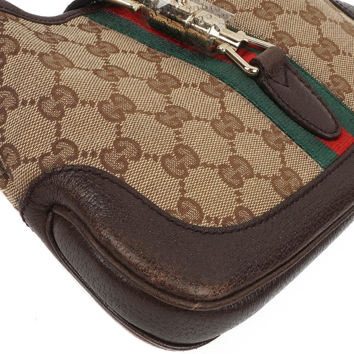 Gucci Jackie Small GG Brown Canvas And Leather Shoulder Bag