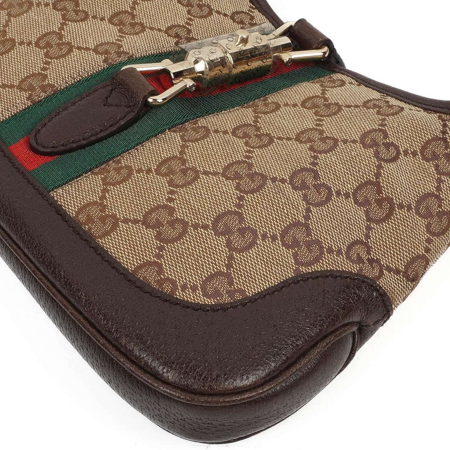 Gucci Jackie Small GG Brown Canvas And Leather Shoulder Bag