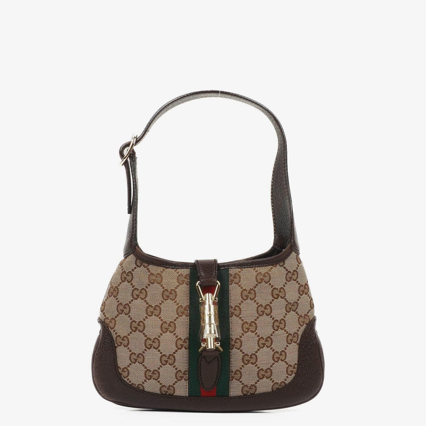 Gucci Jackie Small GG Brown Canvas And Leather Shoulder Bag
