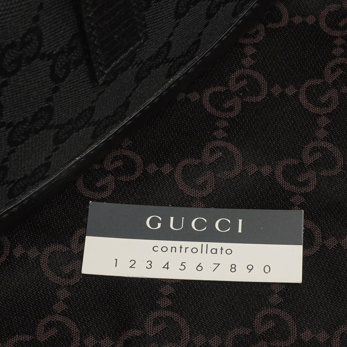 Gucci Jackie Vintage Medium Black GG Canvas And Leather Shoulder Bag