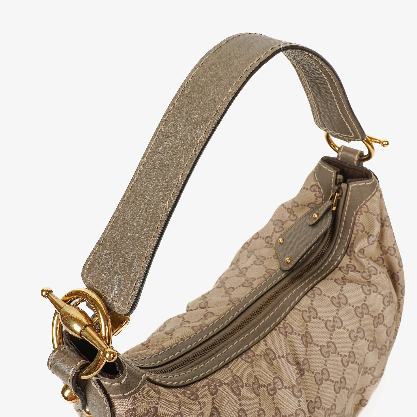Gucci Jockey GG Canvas Medium Hobo Bag