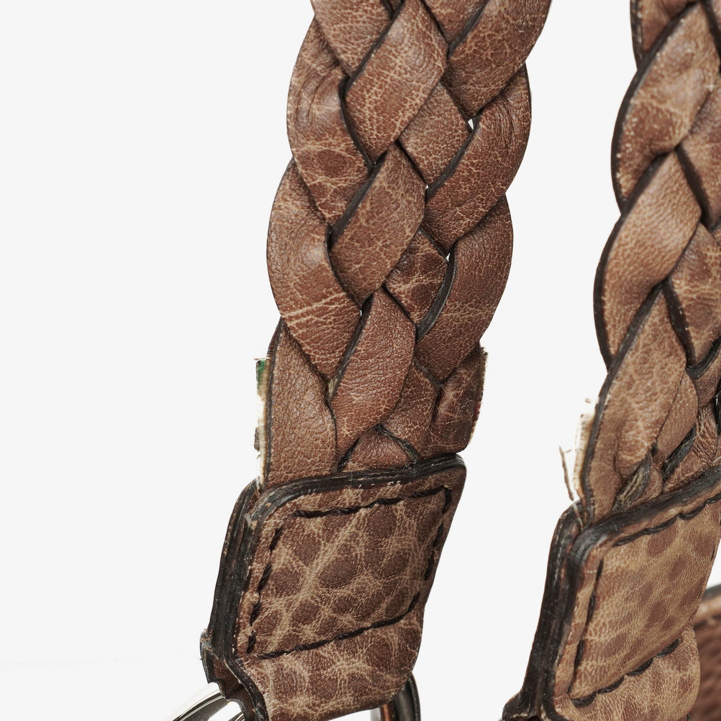 Gucci Leather Bamboo Bar Braided Handles Tote Bag