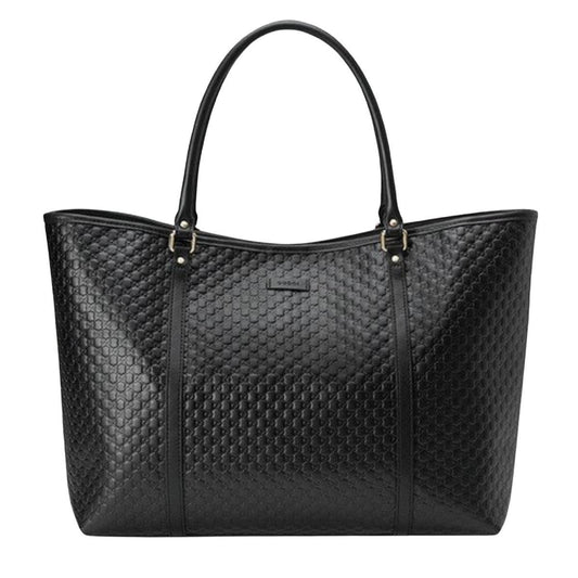 Gucci Green Leather Monogram Tote