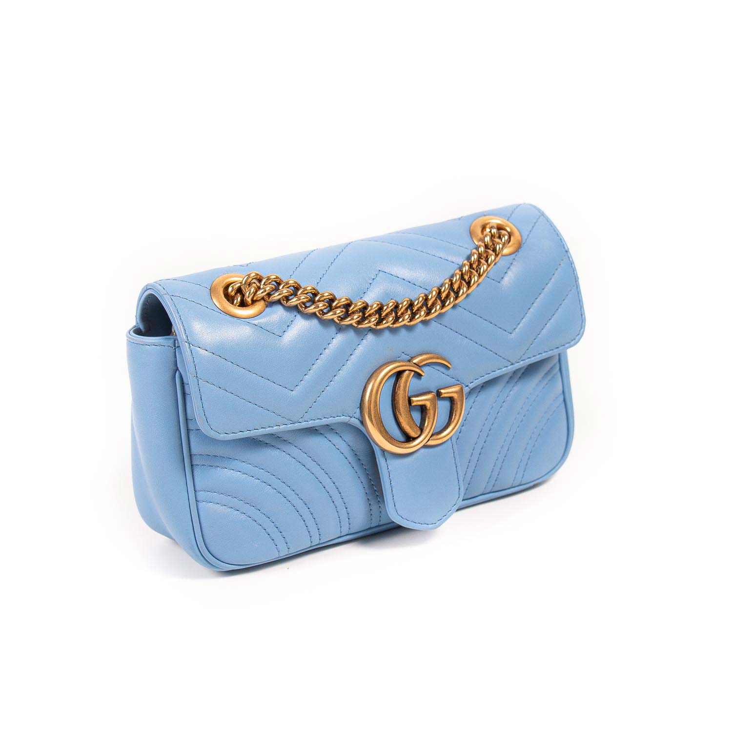 Gucci GG Marmont Leather Chain Shoulder Bag Style 20