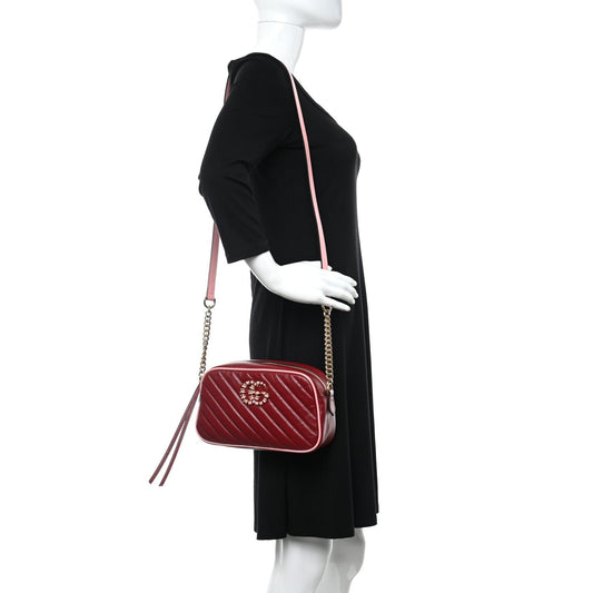 Gucci Monogram Quilted Chain Crossbody