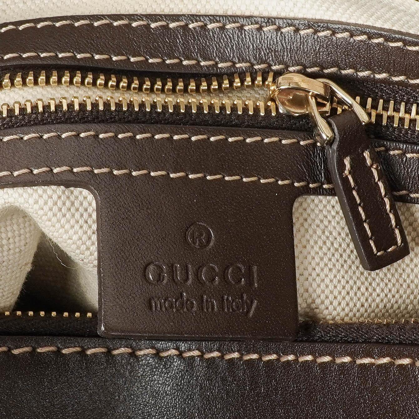 Gucci Mayfair Convertible Tote GG Canvas Brown